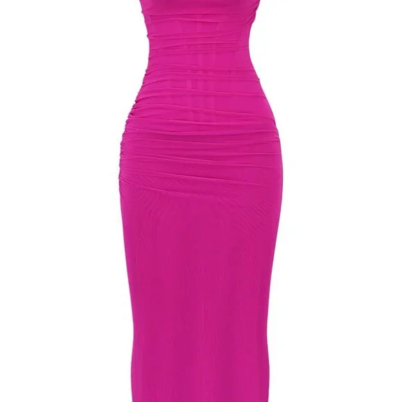 House of CB Vibrant Pink Maxi Dress - Picture 1 of 6